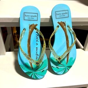 kate spade flip flops. Light blue/Turquoise color. Size 5.